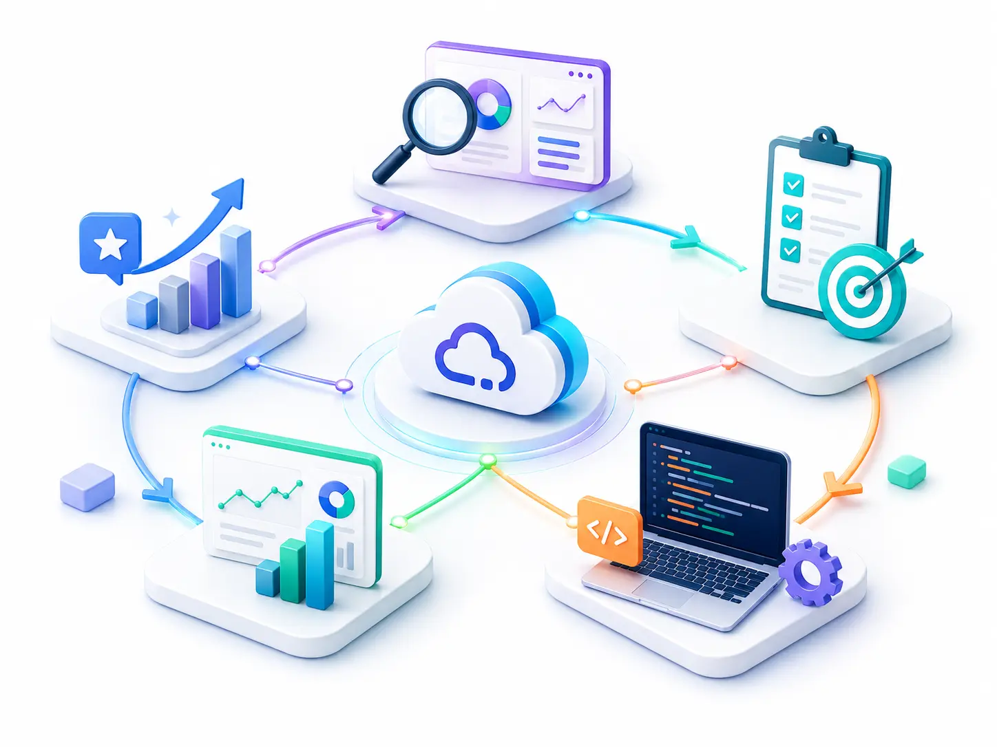 Método de trabajo de Nubeado para analizar, diseñar, implementar y mejorar soluciones tecnológicas