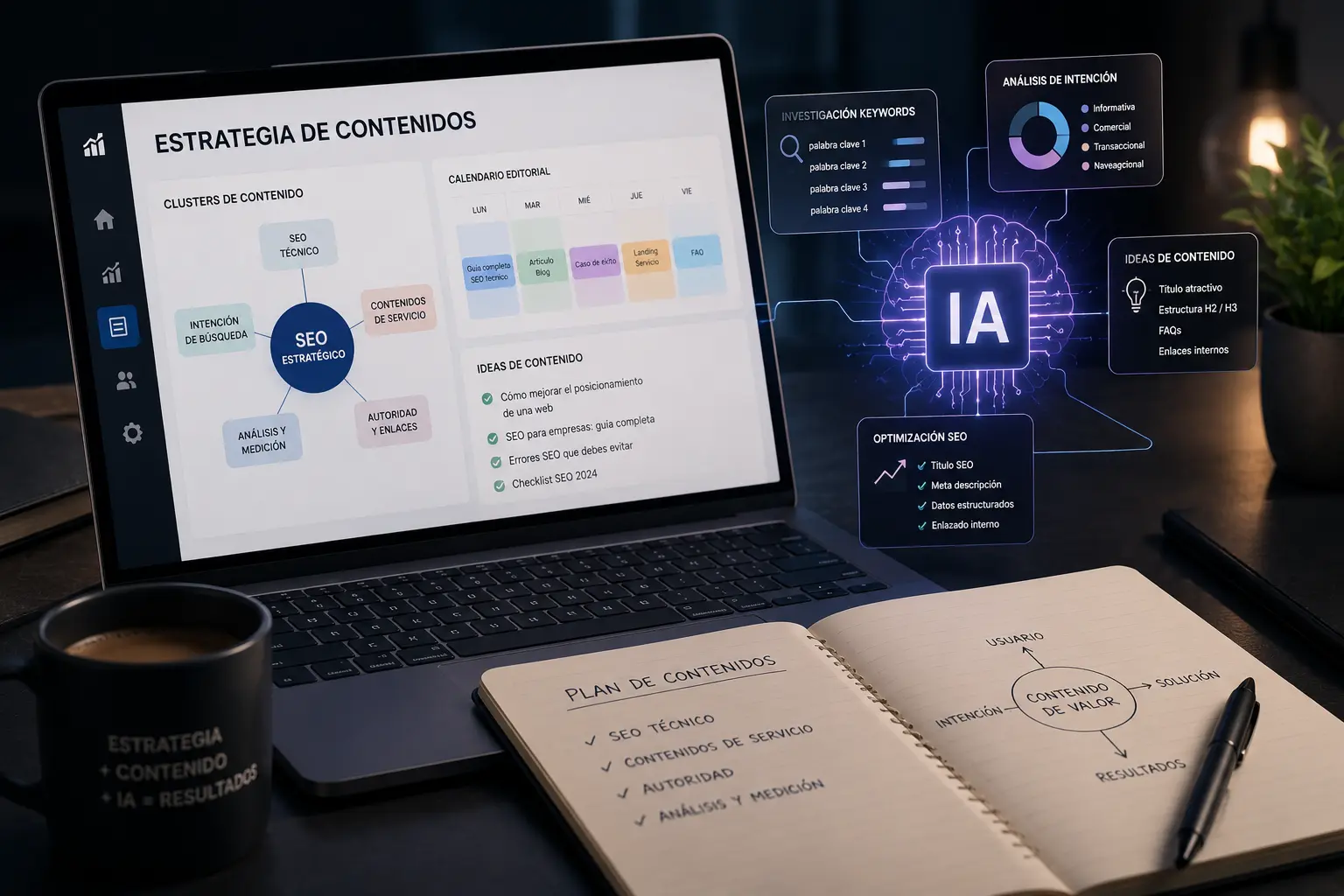 Estrategia de contenidos SEO con inteligencia artificial